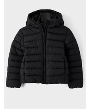 THE CHILDREN S PLACE Girls Hooded Quilted Puffer Jacket Black Zip L 10-12 NWT