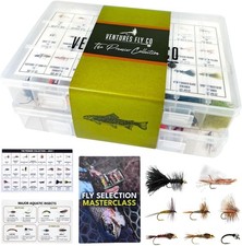 122 Fish-Approved Fly Fishing Flies with Two Storage Boxes - Ready to Use!