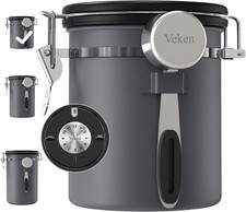 Coffee Canister Airtight Stainless Steel 16Oz Food Storage Container with Date