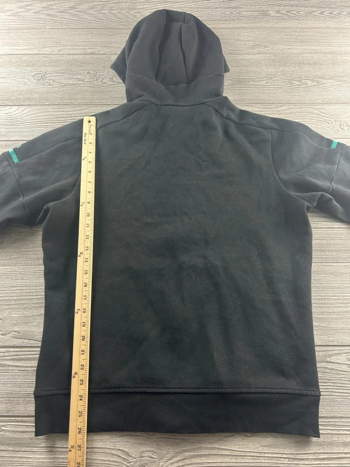 2017/18 Real Madrid adidas Black Hoodie Full Zip Jacket Mens Size Large - Image 3 of 4