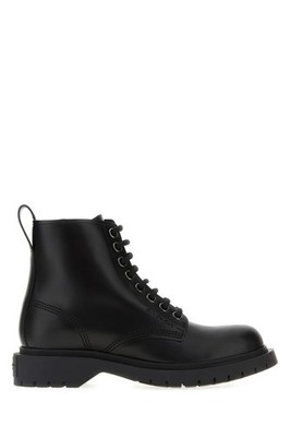 GIVENCHY Lace Black Leather Ankle Boots New & Authentic