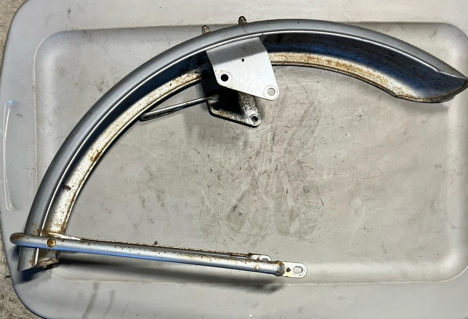 Kawasaki KZ400 D S 1976 74-83 modelos OEM guardabarros de rueda delantera de metal Foto 4 de 4