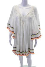 Antica Sartoria By Giacomo Cinque Womens V Neck Dress White Size One Size