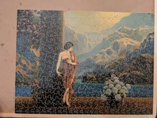 Vintage Wood Jigsaw Puzzle 361 Pieces, "Sunrise". A Puzzler Picture A.T. Crosby