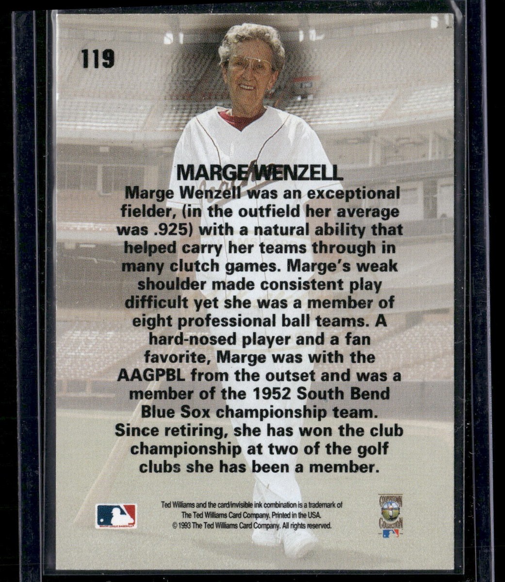 1993 Ted Williams #119 Marge Wenzell | eBay