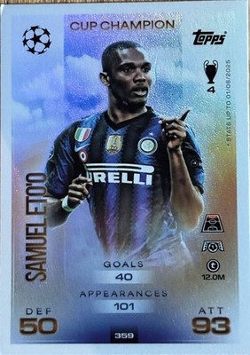 Match Attax CHAMPIONS LEAGUE 25/26 NR. 359 Samuel Eto'o CUP CHAMPION