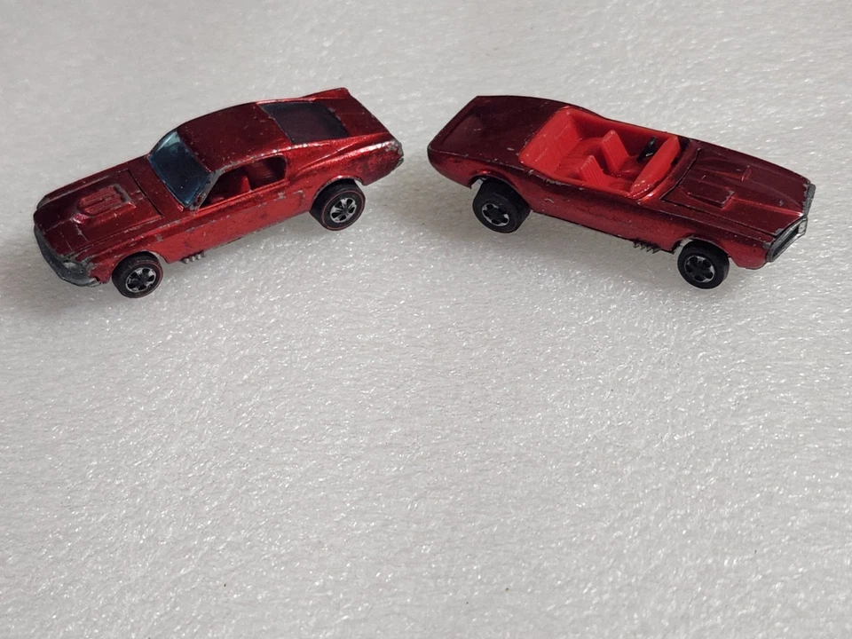 Vintage Hot Wheels Redline Custom Mustang and Firebird Hong Kong - Image 2 of 4