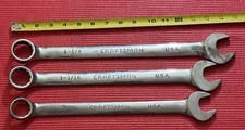 Craftsman Professional 3pc Large Long SAE POLISHED Wrench Set 1-1/8",1-1/16",1”