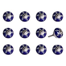 1.5 X 1.5 X 1.5 Navy White And Silver Knobs 12 Pack