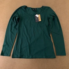 Vero Moda Womens Vmmaxi My Blouse Green Long Sleeve Scoop Neck Top XL New