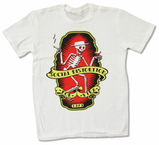 Social Distortion Por Vida White T-Shirt All Size