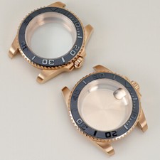 Parti cassa orologio Submariner oro rosa lunetta ceramica nera per Seiko nh35 nh36 38