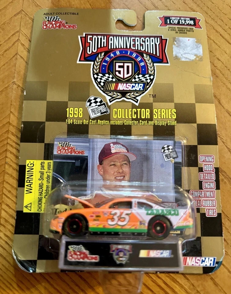 Racing Champions 50th Anniversary 1998 1:64 NASCAR #35 Tabasco Die Cast Car TT - Image 3 of 3