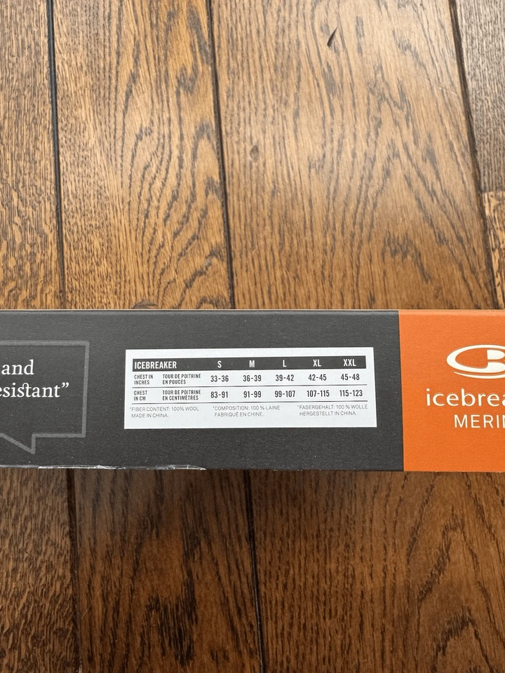Icebreaker Merino мужчин 200 Oasis длинным рукавом Crew рубашка черный размер маленький новый с Ярлыками - Изображение 3 из 4