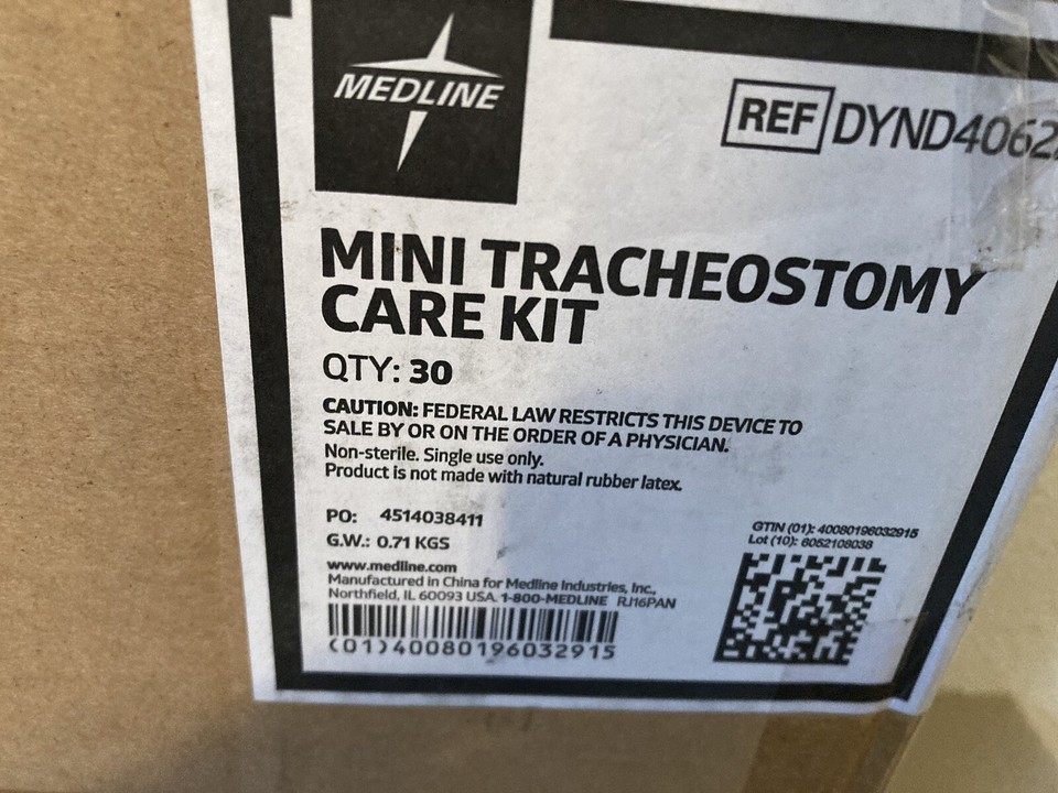 Box/ Approx 50Medline MINI TRACHEOSTOMY CARE KIT Unopened Box 1