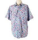 Tommy Bahama shirt men's XL extra large Blue short sleeve all over print NEW