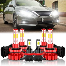 Fit 2007-2018 Nissan Altima Combo LED Headlight High Low + Fog light bulbs Kit