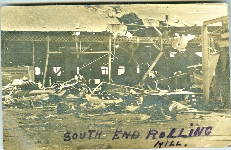Massillion OH The South End Rolling Mill after the 1913 Flood RPPC