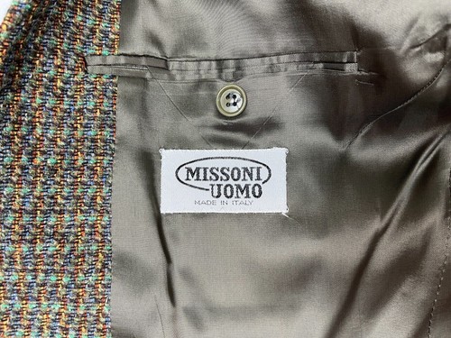 Men's Missoni Uomo Tweed Blazer Jacket Wool Silk Made in Italy Sz IT48R US38R - Picture 2 of 10
