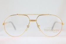 GREAT VINTAGE NEW TIFFANY T335 23K GOLD PLATED EYEGLASSES MADE IN ITALY