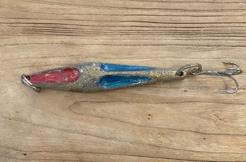 **RARE* Vintage Hook Up Dart Iron Jig Primitive Fishing Lure Saltwater Trolling - Picture 2 of 5