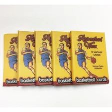 1x Basketball Wax Pack - Repacked Wax 12 Vintage Cards Various Years 1950s-today