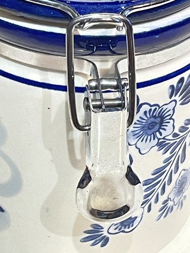 Joli Pot En Céramique Décor Delft Holland Paint À La Main - Picture 14 of 14