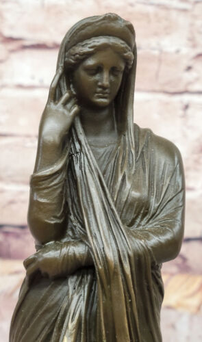 Vintage Bronze Lady Statue Signed J. Patoue Classic Art Nouveau Home Décor Sale - Picture 6 of 10