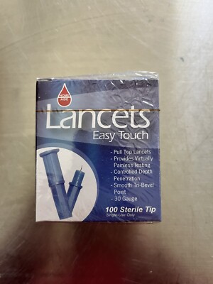 Home Aide Lancets Easy Touch 30 Gauge Thin Sterile Tip 100 Count Boxes NSP