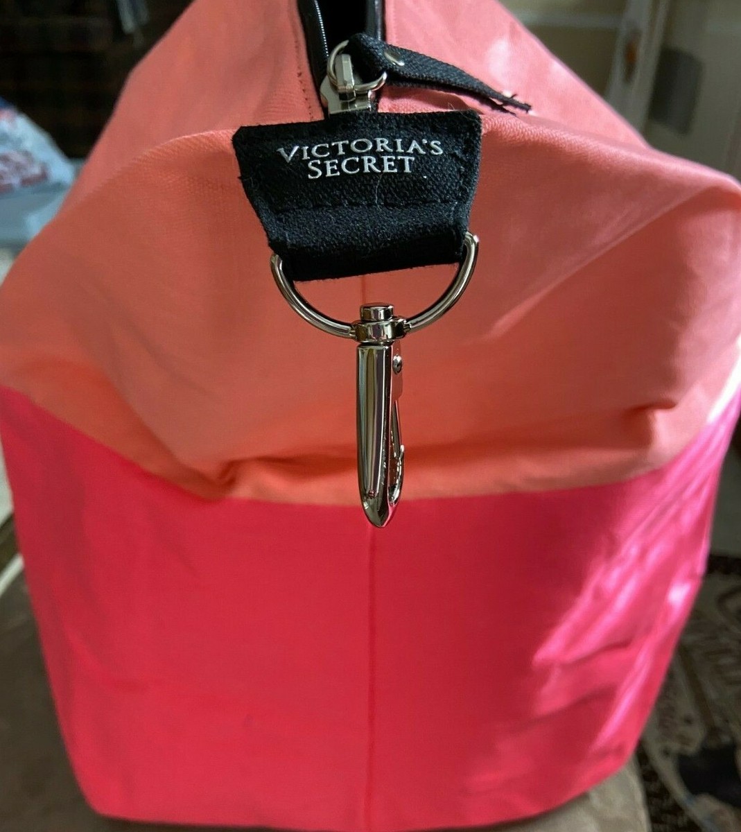 VICTORIS'S SECRET BACKPACK SLING TOTE CORAL ORANGE/ HOT PINK W