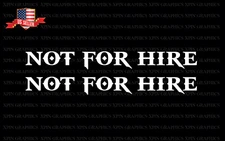 Not For Hire 2X Decal Sticker Private driver business tow taxi limo Syle #3