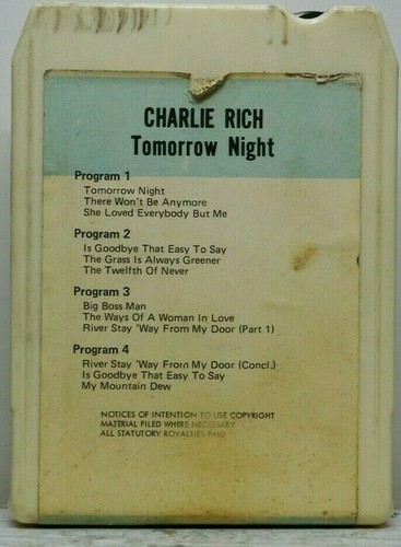 Charlie Rich Tomorrow Night 8 Track - Bild 1 von 4