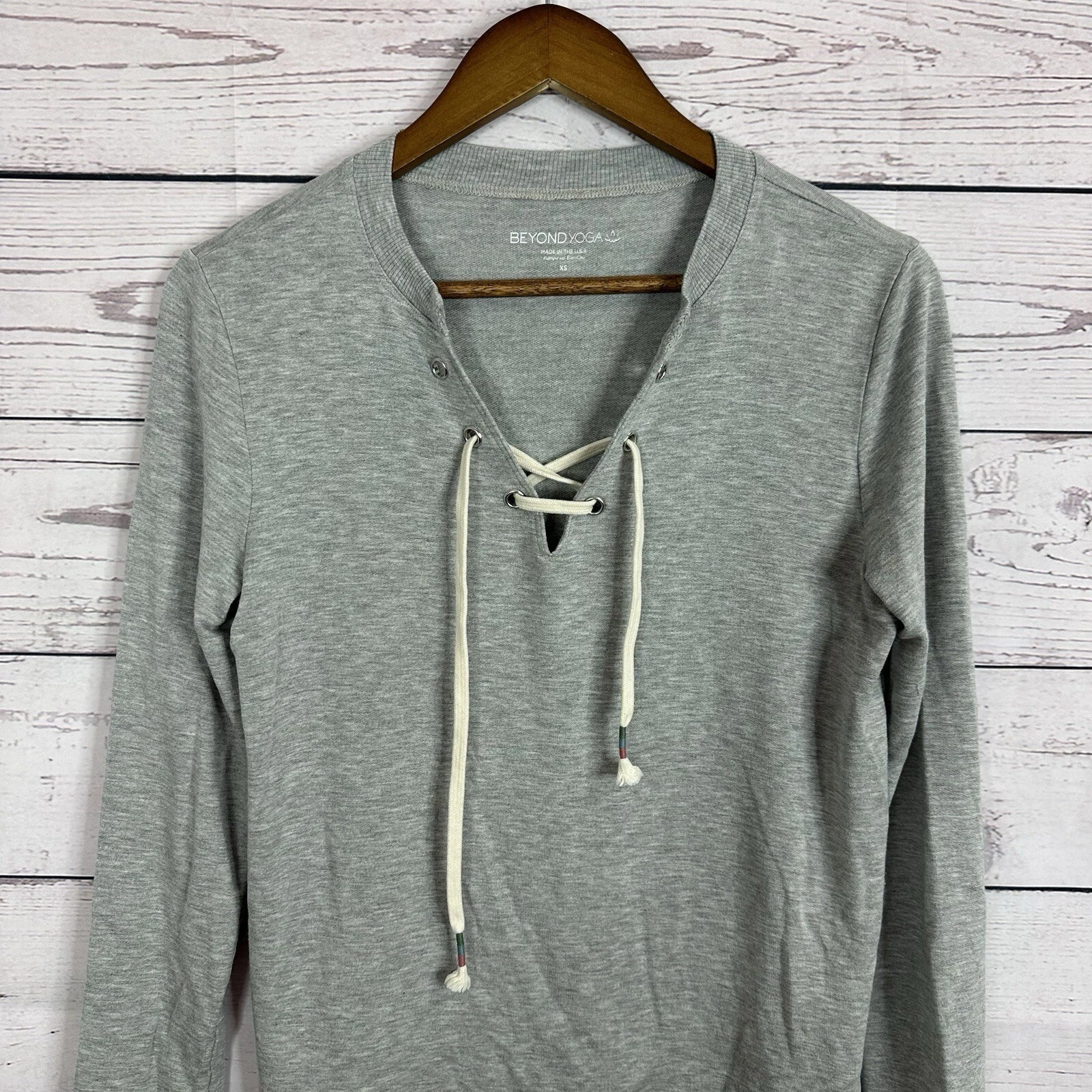 beyond-yoga pull over soft stretch casual lounge sweatshirt