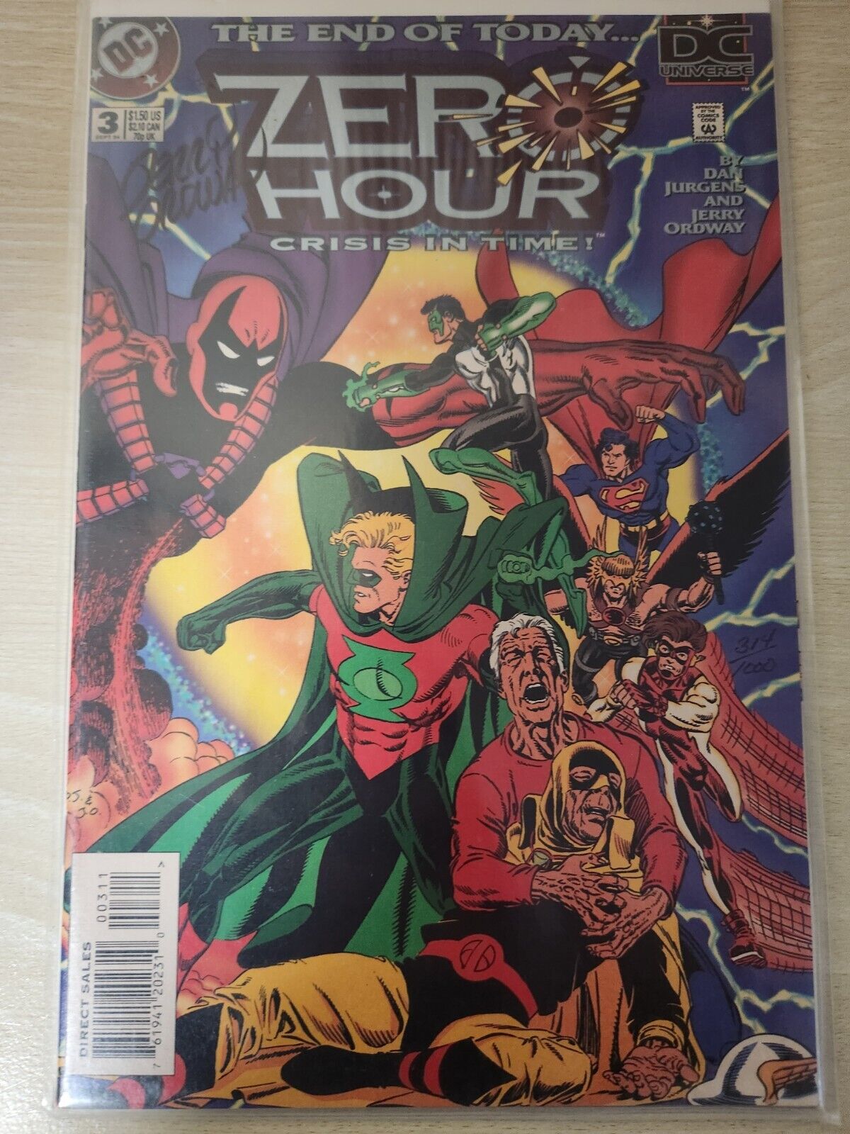 Zero Hour: Crisis in Time #3 (DC Comics 1994) Autographed by Jerry Ordway w/COA