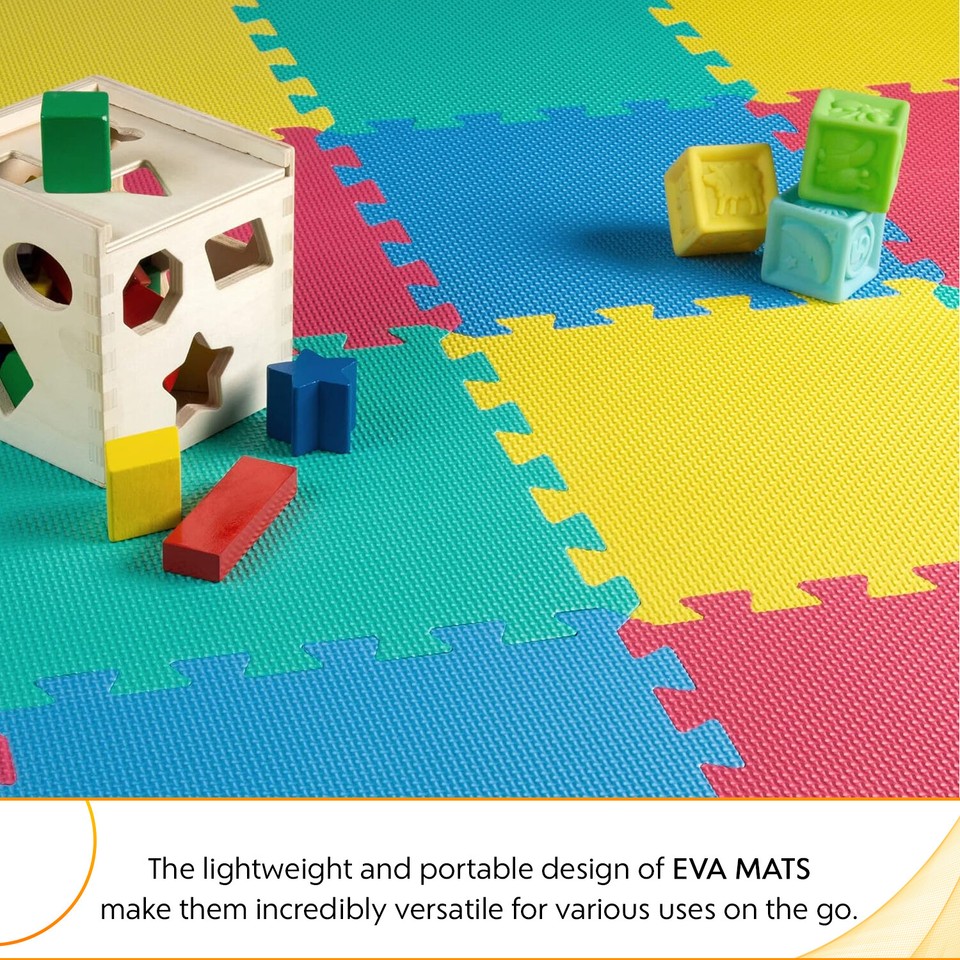 Large Soft Foam EVA Kids Floor Mat Jigsaw Tiles Interlocking Garden ...