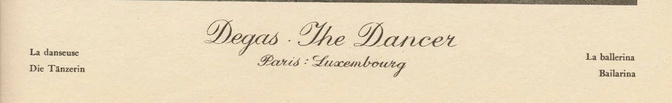 Bailarina con impresión artística antigua original de 100+ años de antigüedad c1924 EL BAILARÍN de Edgar Degas Foto 2 de 2