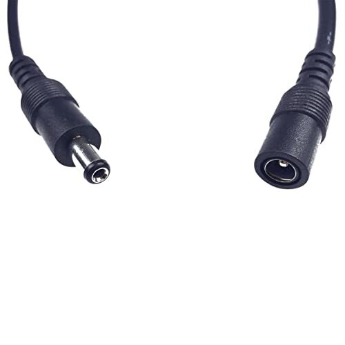 2 Connecteurs Mâles DC 5.5x2.1mm Avec Câble Et Agrafes Pour Pile 9V – Longueur 19cm – Marque Uxcell