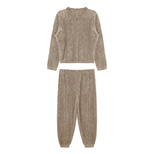 Womens Pajamas Set New Year Sleepwear Solid Color Homewear Elastic Waistband - Picture 70 of 79