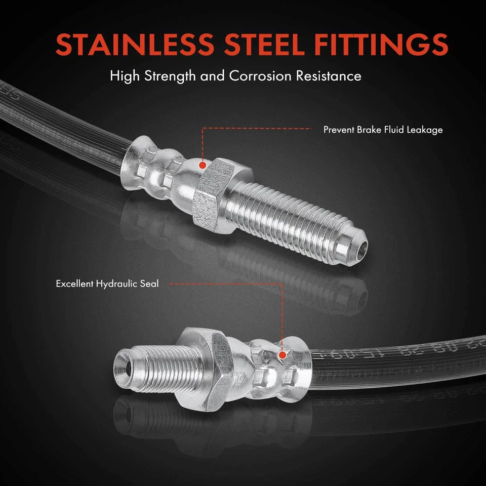 Manguera hidráulica de freno delantera izquierda y derecha 2 piezas para Isuzu FRR 2000 2001 2002 2003 2004 Foto 4 de 4