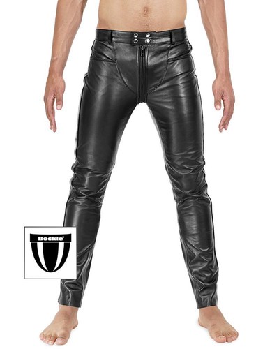 Bockle® 3 GAY-ZIP Lederhose mit durchgehendem Reißverschluss Zip Lederjeans - 第 1/2 張圖片