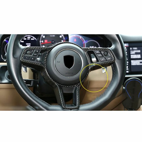For Porsche Cayenne 2018-2021 Dry Carbon Fiber Steering Wheel Strip Cover Trim - Picture 5 of 7