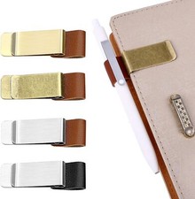 TIESOME Stiftschlaufen-Halter 4Pcs PU Leder Retro Notebook Stifthalter Pen Loop