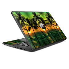 Skins Decal Wrap for HP Chromebook 14 Sunset Palm Trees Ocean