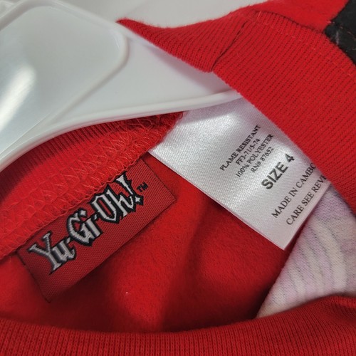 Yu-Gi-Oh Yugioh 2 piece boys red pajama set shirt pants winter NEW Size 4 HTF - Picture 6 of 7