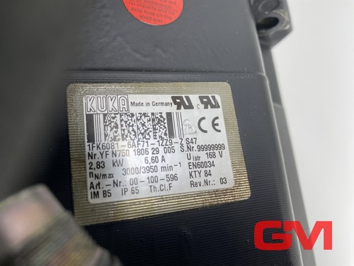 Kuka Servomotor 1FK6081-6AF71-1ZZ9-Z S47 servo motor 2,83kW 00-100-596 - Bild 2 von 8