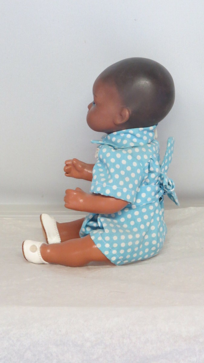 Poupée Ancienne Reproduction Bambino Métis 26 Cm – Tête Biscuit Porcelaine, Yeux Cristal