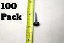 100x #10 x 1" Torx Steel to Wood Barn Metal Building Screw & Washer - Slate Gray