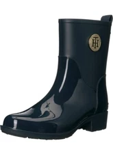Tommy Hilfiger Kippa Rain Boot Women's Boot Dark Blue Waterproof Size 9