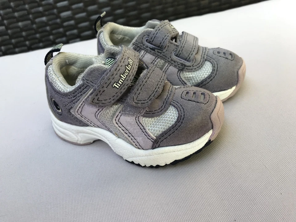 婴儿幼儿学步女孩运动鞋步行鞋 5 Timberland 紫色皮革  — 第 4/4 张图片