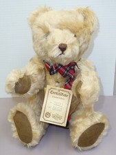 12" Mohair Hermann Teddy Bear w/Tags Beige Fur Cute Face